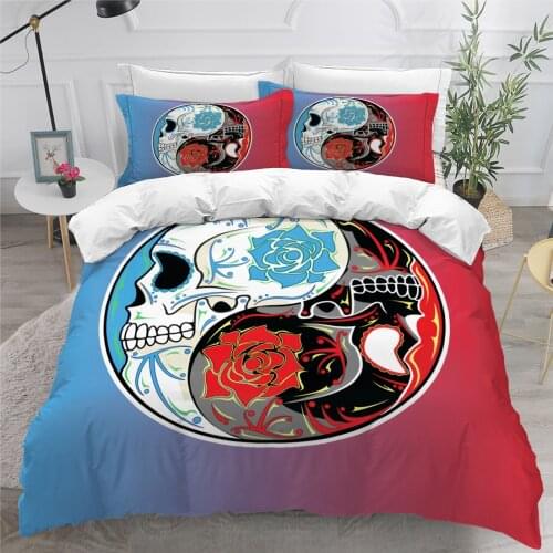 3D Duvet Cover Sets Quilt Covers Comforter Case Set Bedding King Queen Twin Double Single Size Bed Linens Yin Ying 240*210cm
