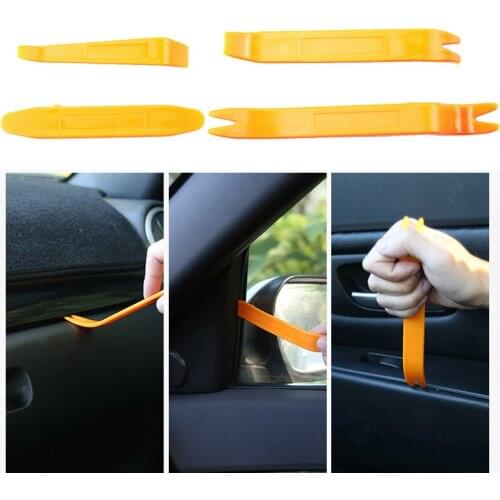 4Pcs Portable Auto Car Radio Panel Door Clip Panel Trim Dash Audio Removal Installer Pry Kit Repair Tool Pry Tool Hand Tools