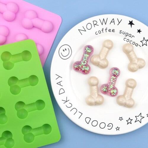 8-hole Penis Silicone Chocolate Mold Ice Tray Mold DIY Aromatherapy Soap Making Supplies Baking Accessories Resin Mould