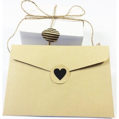 900pcs/lot Heart Dot Twill Vintage Fashion Round Kraft Paper Sticker For DIY Handmade Products Gift Letter Seal Label Decor