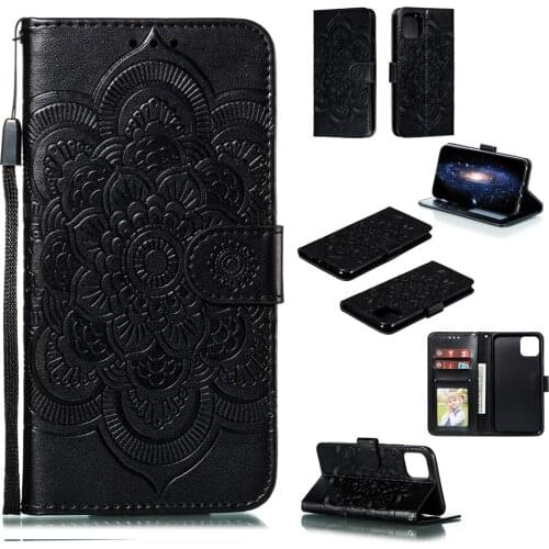 Diamond 3d Mandala Cover For Iphone 7 8 Plus Xs Max Leather Wallet Flip Cases Iphone 11 Pro Max X Xr Se 2020 12 Phone Bags Coque