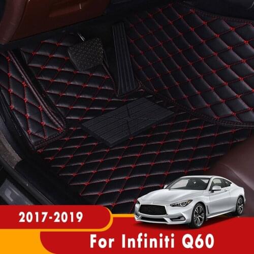 For Infiniti Q60 2017 2018 2019 Car Floor Mats Auto Interiors Accessories Carpets Foot Rugs Covers Pads Waterproof Parts