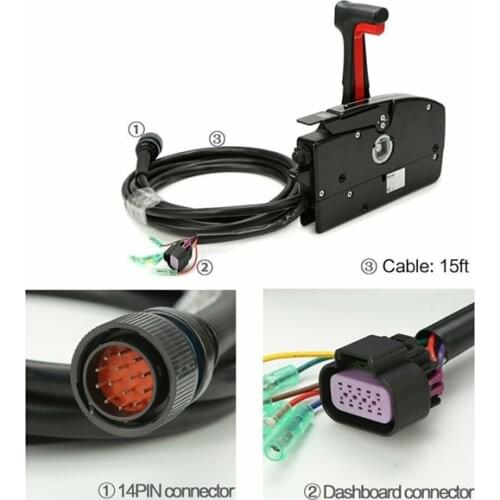 Boat Motor Side Mount Remote Control Box 881170A13 With 14 Pin for Mercury Outboard Engine 14 Pin