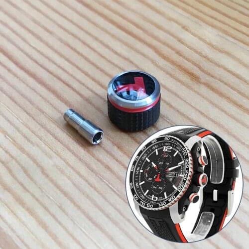 Black red steel waterproof crown for Tissot T-SPORT PRS 516 EXTREME AUTOMATIC T079 original automatic watch