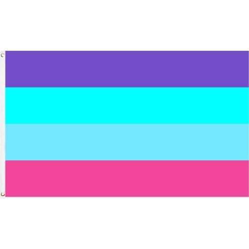 60x90cm/90x150cm Multisexual LGBT LGBTQIA Pride Flag 2x3ft/3x5ft Rainbow Gay Banner