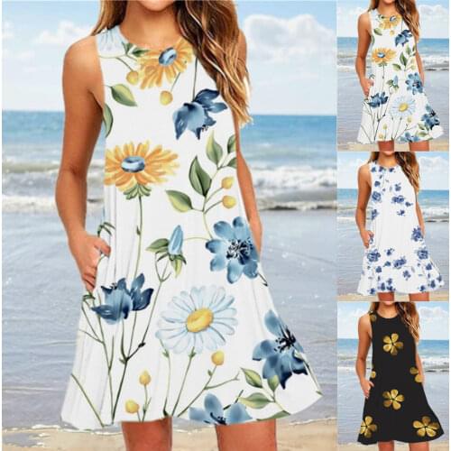 FUAMOS Sleeveless Summer Dresses