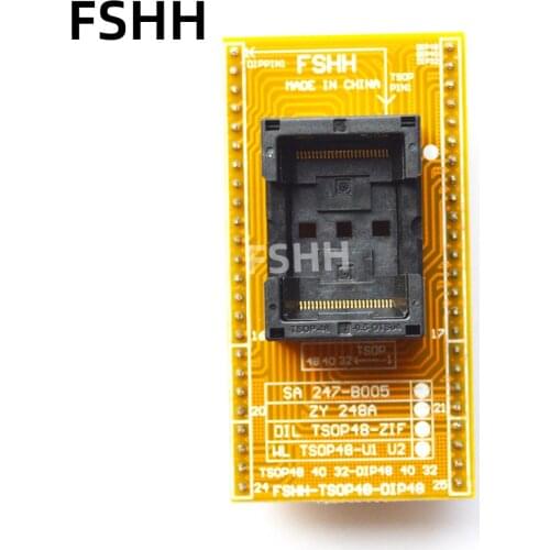 IC TEST Wellon TSOP48 adapter, WL-TSOP48-U1/U2 Programmer Adapter Socket high-quality double-layer circuit board TSOP48 socket