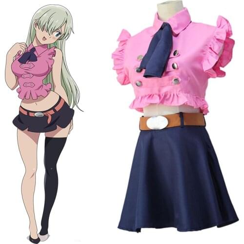 Anime The Seven Deadly Sins Cosplay Costumes Elizabeth Liones Cosplay Costume Halloween Party Nanatsu No Taizai Women Costumes