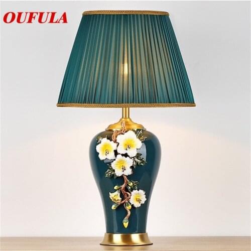 DLMH Ceramic Table Lamps Desk Luxury Modern Contemporary Fabric for Foyer Living Room Office Creative Bed Room Hotel