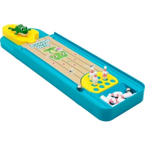Mini Plastic Desktop Bowling Board Game Set Family Fun Game Kids Toy Gift