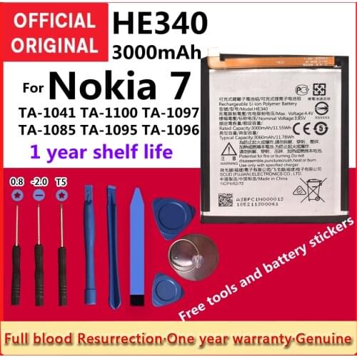 New High Quality 3060mAh HE340 Battery for Nokia 7 7.1 TA-1041 TA-1100 TA-1097 TA-1085 TA-1095 TA-1096 Battery +Tracking + Tools