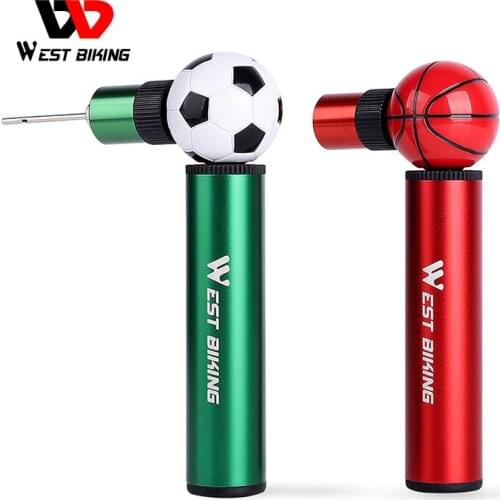 WEST BIKING 48G Mini Soccer & Basketball Bicycle Pump 90 PSI High Pressure Portable Tire Inflator Hand Air Pumps MTB Bike Pump