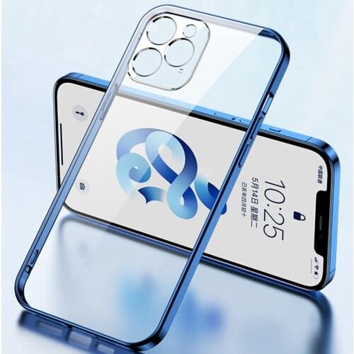 Clear Phone Case for iPhone 12 Pro Max 12 mini Shockproof Full Lens Protection Phone Cover For iPhone 12 min Transparent Case