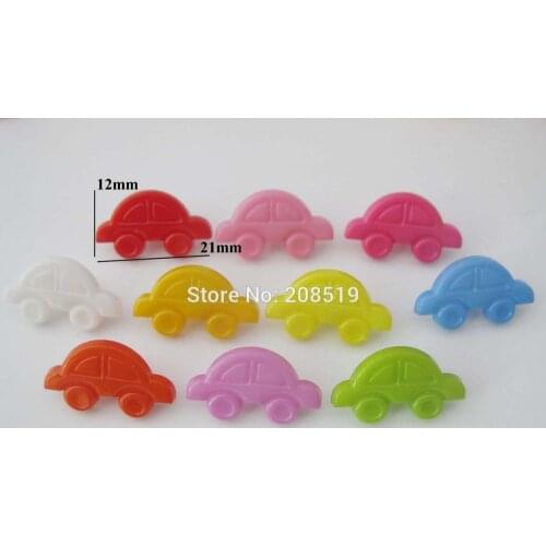 NBNLLW assorted colorful kids clothes buttons shank sewing mix 120 pieces car shape DIY decoration