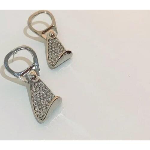 Full Rhinestone Lifelike Can Pull Ring Earrings Creative Design Sense Fashion Cold Wind Eardrop Personality Minority Jewelry