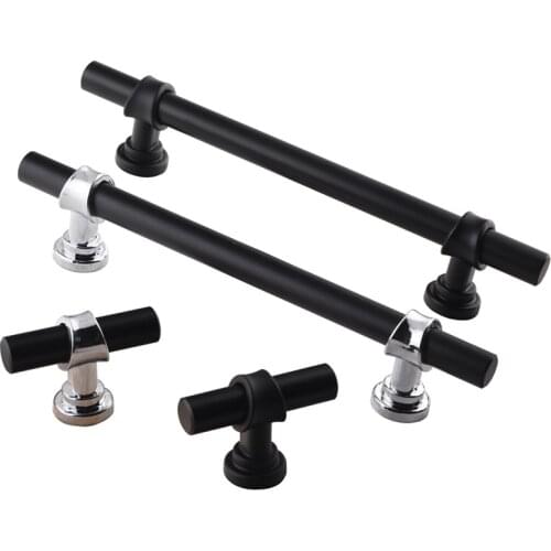 Cabinet Handles Black Drawer Pulls T Bar Stainless Steel Cabinet Hardware Drawer Knobs Cabinet Knobs Furniture Drawer Pulls