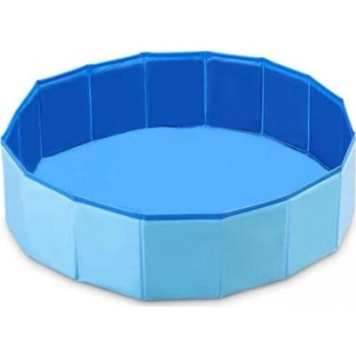 60×20cm Cat Dog Swimming Pool Folding Bathing Tub Kiddie Pool PVC Non-slip