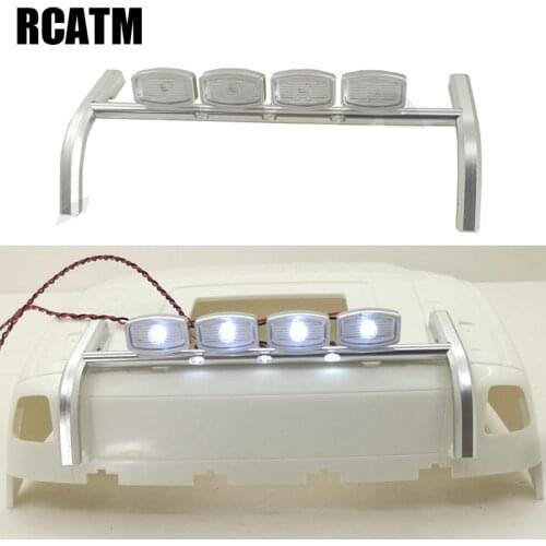 All Metal CNC Aluminum Alloy LED Dome Light Spotlight For 1/14 Tamiya RC Truck For Volvo 56360 F16