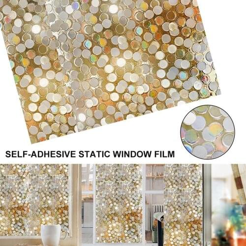 Sale Tinted 3D No Glue Static Decorative Privacy Window Rainbow Films for Stained Glass Self-Adhesive Film Anti UV Glass Sticker