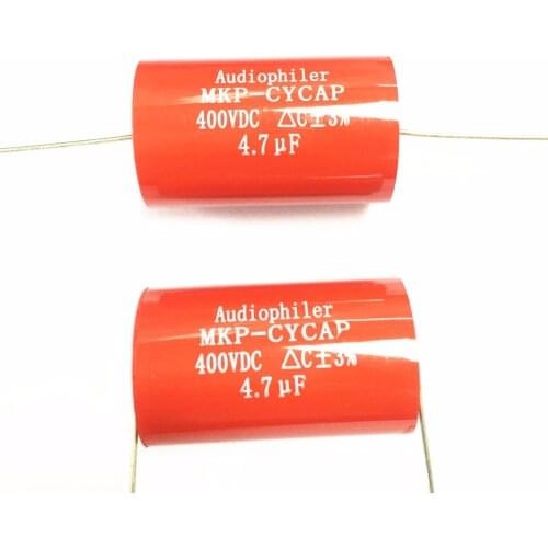 20pcs 4.7uF 400V MKP Tubular Audio Capacitor