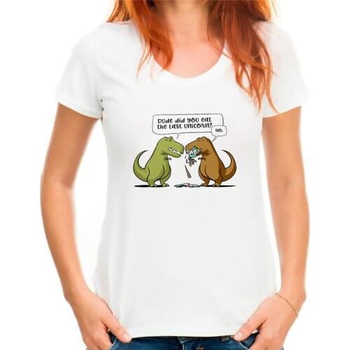 Did You Eat The Last Unicorn Funny T-shirt Womens White Casual Harajuku T-shirt femme Short Sleeve T-shirt Female