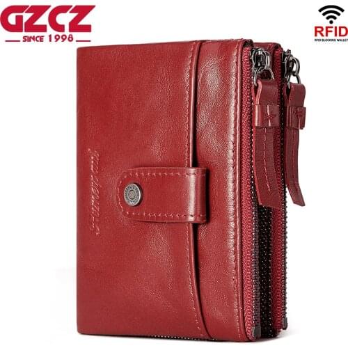 2021 Women Wallets Genuine Leather Luxury Brand Purse Ladies Card Bag New Fashion Women Female Perses Quality Money Wallet