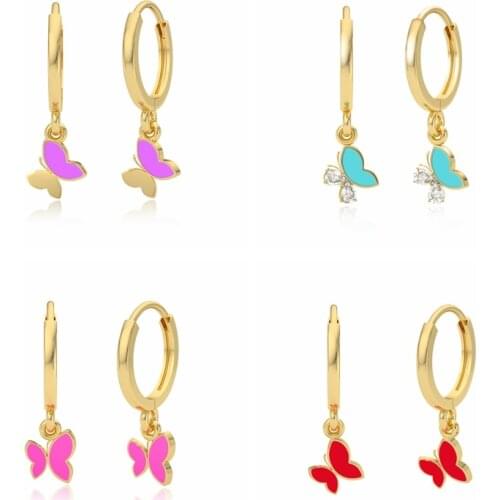 CANNER 925 Sterling Silver pendientes Dangle Ear rings For Women Teen 2021 Butterfly Hoops Huggie Earrings boucle oreille femme