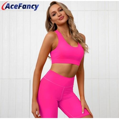 Gym Outfit Women Yoga Set Acefancy Sports Leggings Hight Waist Anti-Pilling Top Quick Dry Fitness Suit ZC2975 2 Pieces Set Woman