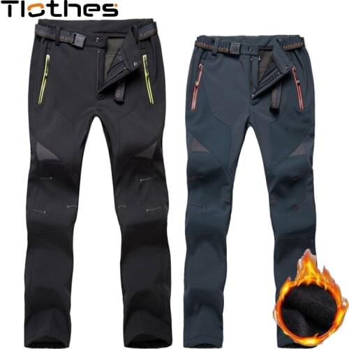 Winter Outdoor Pants Women Men Casual Trekking Hiking Windproof Fleece Warm Trousers Plus Size Camping Climb Run Female Pants