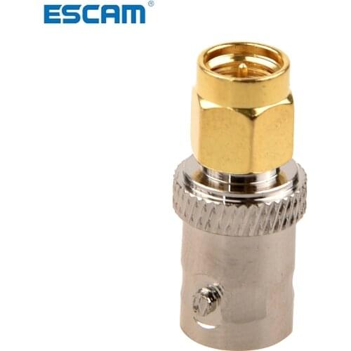 Gold Tone SMA Male to Silver Tone BNC Female Connector Adapter