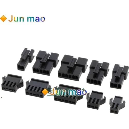 10sets/lot connectors SM2/3/4/5/6/7/8/9/10/11/12 Pin Pitch 2.54MM Female and Male Housing + terminals SM-2P SM-2R JST SM 2.54