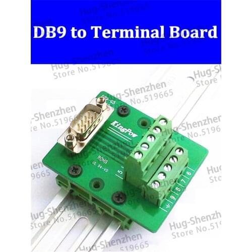 Hot sale 180 degree DB9 to Terminal DB9 Male Adapter Connector Signals Terminal Module 5pcs