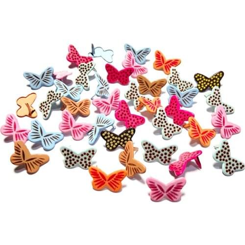 20pcs Beautiful Butterfly Metal Brads Scrapbooking Material Embellishment Fastener Brads Handmade DIY Crafts Shoes Paper Decor