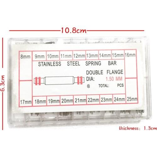 270Pcs/Pack Stainless Steel Watch Band Spring Bars Strap Link Pins 8-25mm