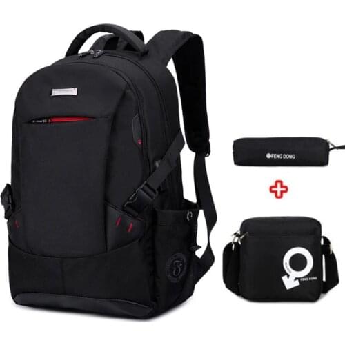 3 Pieces/set boys school bags kids waterproof school backpack for teenage boys bookbag high school student mochila escolar