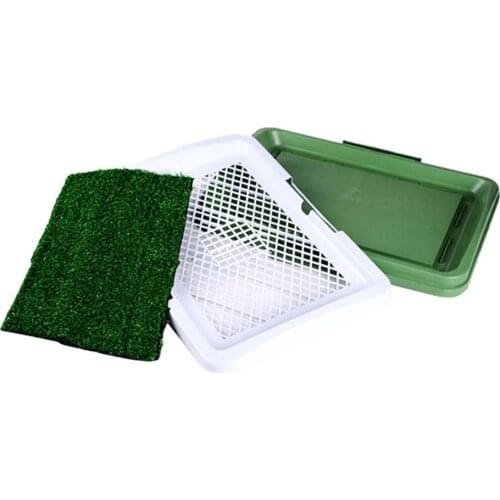 3 Layers Large Dog Pet Potty Training Pee Pad Mat Puppy Tray Grass Toilet Simulation Lawn For Indoor Potty Training poop scoop