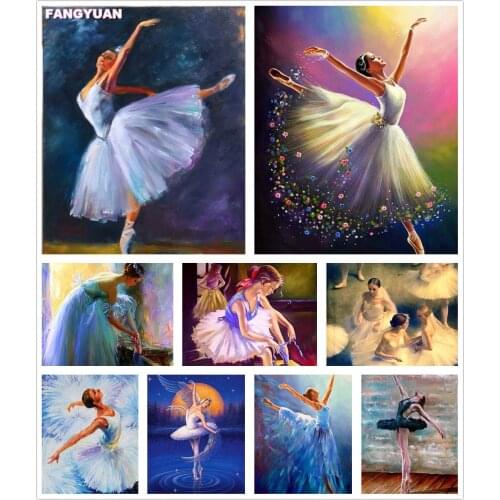 5D Diamond Embroidery Ballet Dancer Full Round Square Drill Mosaic Diamond Painting Girl Cross Stitch Kits Picture Home Decor