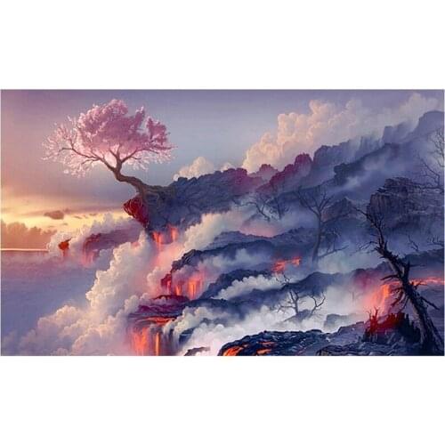 5D DIY Full Round/Square Diamond Painting Snow-White Tree 3D Embroidery Cross Stitch Rhinestone Mosaic Home Decor Art Y198