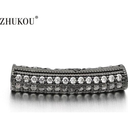 6*36mm Brass Curved Tube Spacer Charms Pendants Beadwork DIY Jewelry Bracelet Necklace Making, Model: VW4