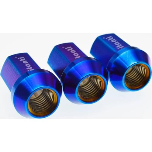 Titanium alloy auto parts blue wheel nut