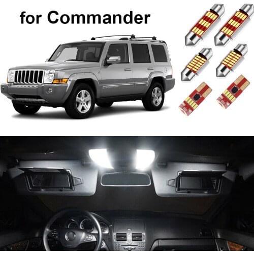 Canbus Car Led Interior Light Kit For Jeep Commander 2006-2010 Indoor Dome Map Trunk License Plate LampTop Quality