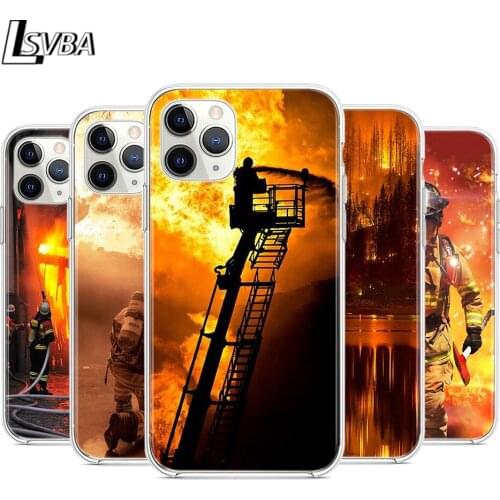 Fire fighting hero Silicone Cover For Apple iPhone 12 Mini 11 Pro XS Max XR X 8 7 6S 6 Plus 5S SE 2020 Phone Case