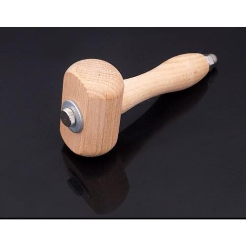 Length 190mm Cowhide hammer Wooden Mallet Leathercraft Carving Hammer Sew Leather Engraving Printing Hammer Craft Tools Freeship