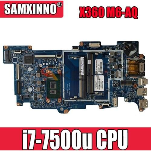 For HP X360 M6-AQ 15-AQ Laptop Motherboard With SR2ZY i7-7500u CPU 858871-601 858871-001 448.07N07.002N 100% Tested Fast Ship