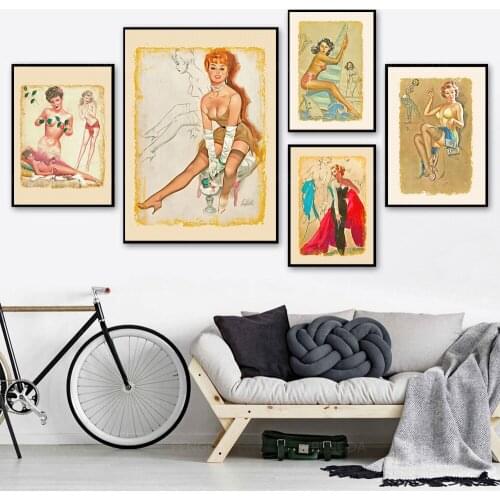 Paintings Wall Art Canvas Modular Abstract Picture Portrait HD Print Posters No Frame For Beautiful Lady Living Room Home Decor