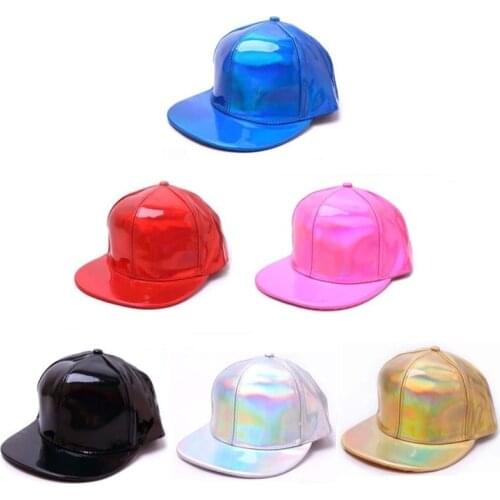 Adult casual faux leather flat snapbacks hats New men and women solid hip hop baseball caps Casquette gorros