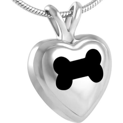 KLH8063 Dog Bone Pet Paw Cremation Urn Gift Memorial Necklace For Ashes Keepsake Pendant-Mourning Jewelry for Cremation ashes