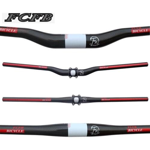 Red carbon handlebar top carbon fiber Mountain bike 3K rise flat handlebar carbon horizontal 31.8*600-760mm