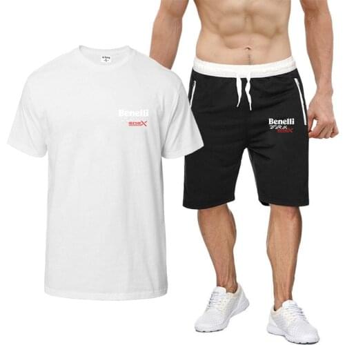 Summer 2-piece suit Benelli TRK 502X Printing T-shirts shorts short-sleeved suit sportswear sport pant running singlet clothes
