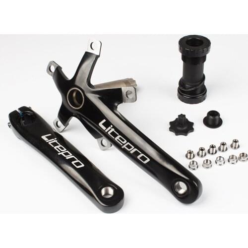Litepro minivelo bike Aluminum Hollow Crankset 170mm BCD 130mm Folding Bicycle Crank arm and BB Bottom Bracket